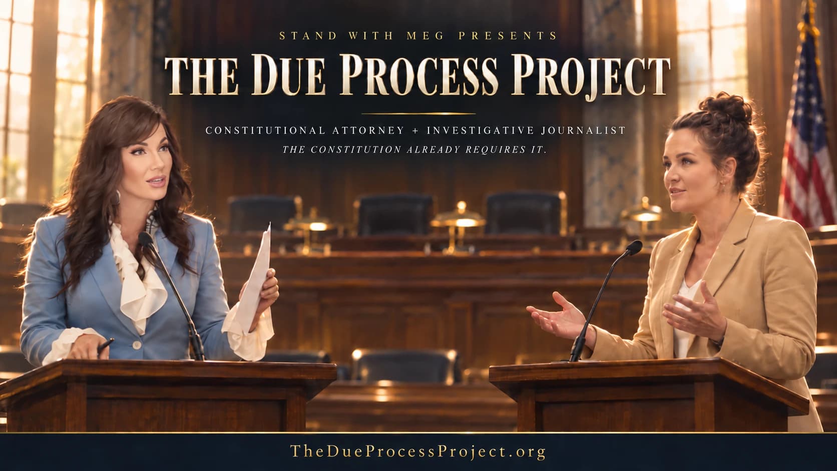 The Due Process Project artwork featuring Meg and Shannon Draughon
