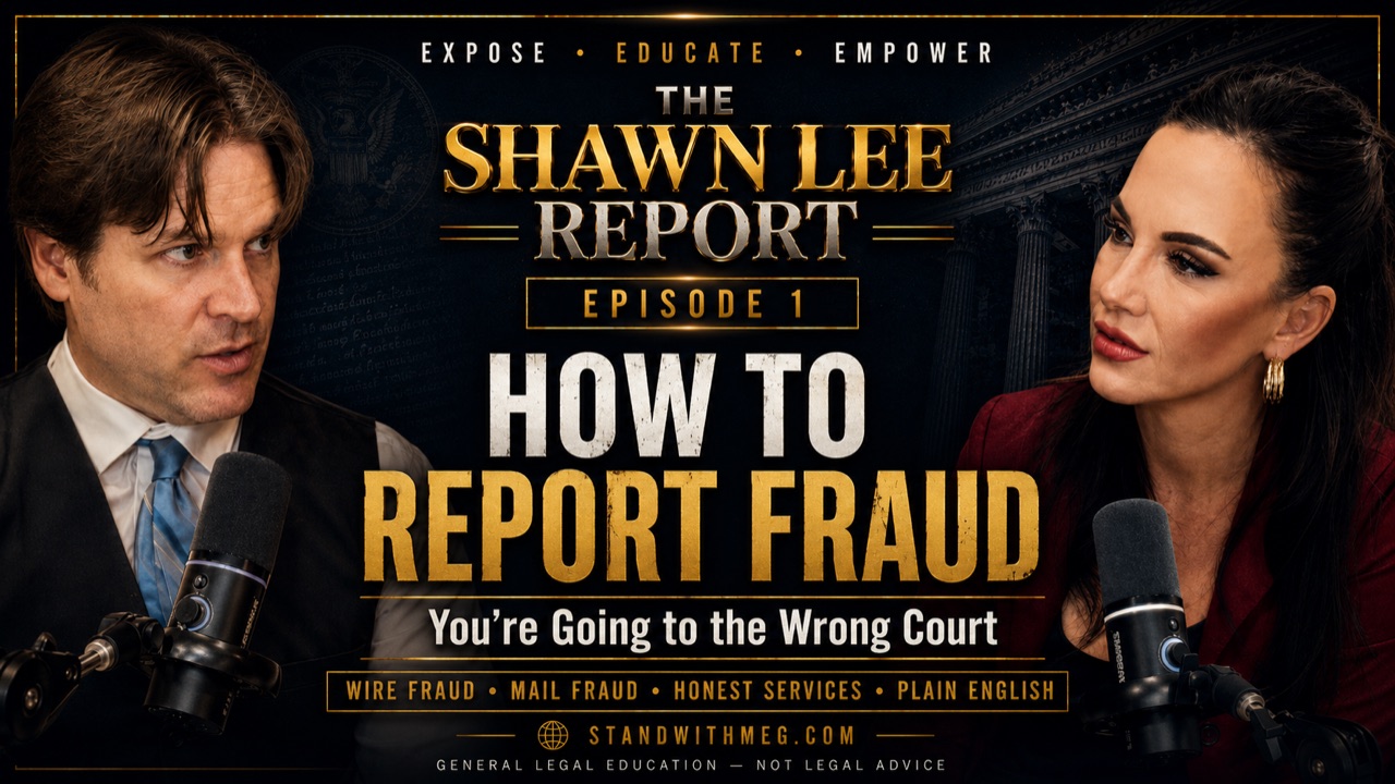 The Shawn Lee Report Episode 1, How to Report Fraud: You're Going to the Wrong Court