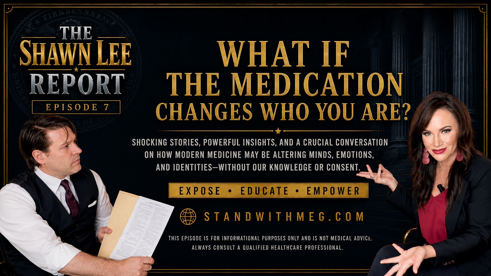 The Shawn Lee Report Episode 7, What If the Medication Changes Who You Are? Telehealth pill mills, black box warnings, and drug test certificates in family court.