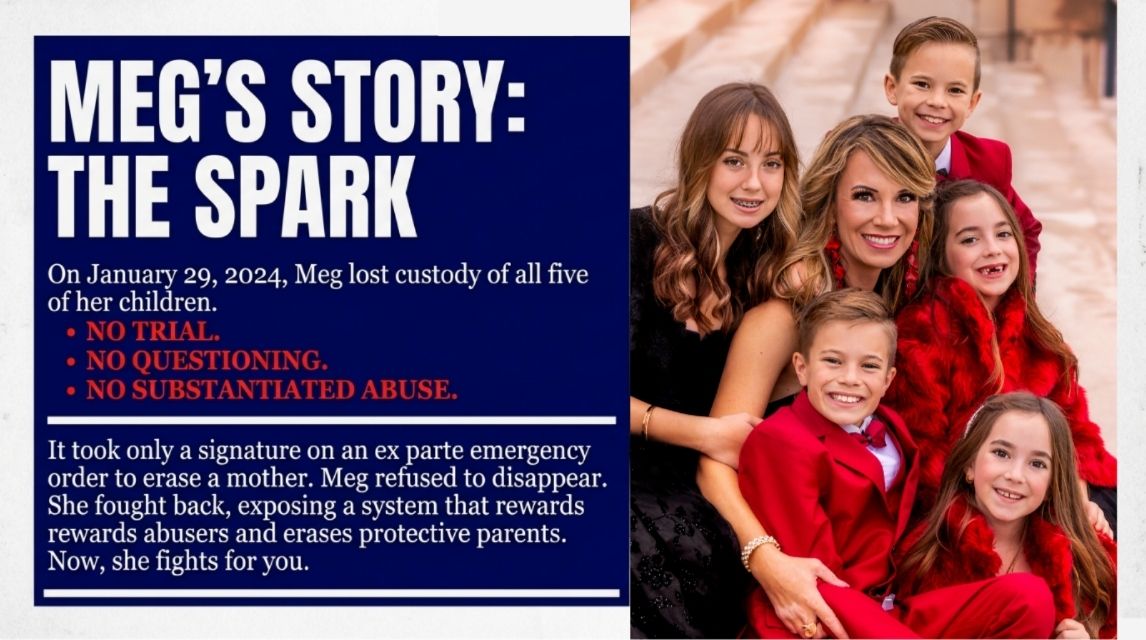 Meg's Story: The Spark, Meg with her five children and the origin story of Stand With Meg